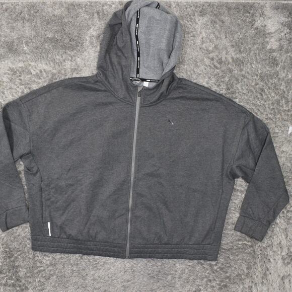 Puma Women's Plus Size 3X Basic Jacket Gray Cotton Blend Solid - Picture 2 of 8
